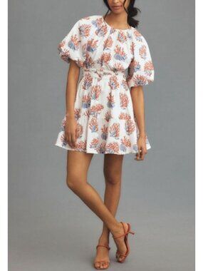 NWOT Anthropologie Short-Sleeve Printed Mini Dress | Sz XL